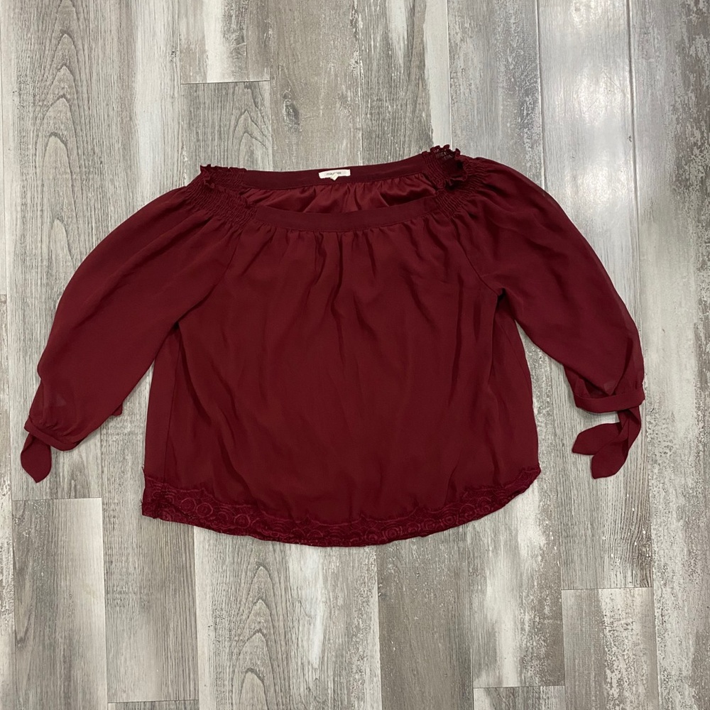 Large Maurices Burgundy Top